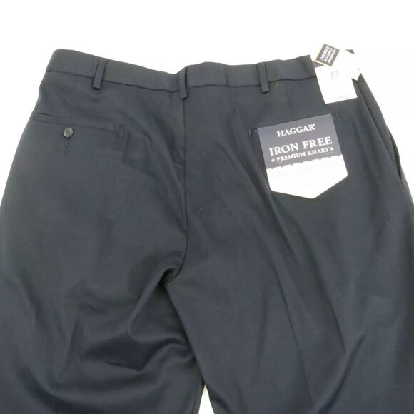 Haggar Iron Free Premium Khaki Classic Fit Pleated Pants 40x29 NWT $55 - Picture 3 of 5